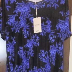 (M)Teneten Womens Plus Size  Tunic Short Sleeve Crew Neck Soft Blouse Size 3XL